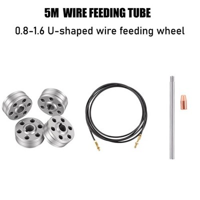 0.8-1.6mm U Wire Feeder Wheel + 5m Wire Feeder Tube Welding Feed Roller