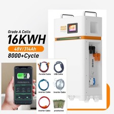16kWh 48V Storage PV Solar LiFePO4 Lithium Power Storage Battery 51.2V 314Ah
