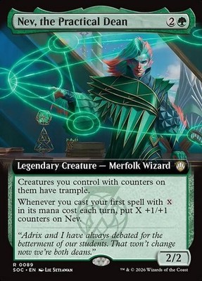 Nev, the Practical Dean x1 Extended Art Secrets of Strixhaven SOC NM MTG