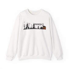 Halloween Crewneck Sweatshirt: Cozy Spooky Season Gifts, Ghost Sweater