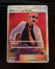 Blaine’s Last Stand 69/70 Dragon Majesty Full Art Trainer Holo NM Pokemon