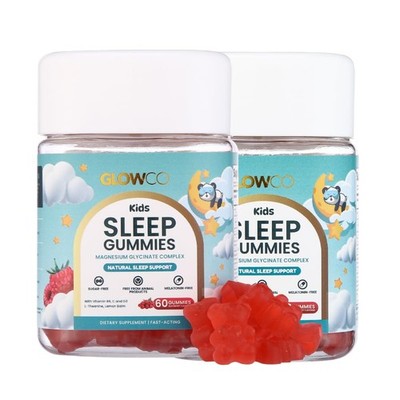 GLOWCO Magnesium Glycinate Sleep Gummies for Kids  Adults | Melatonin-Free, N...