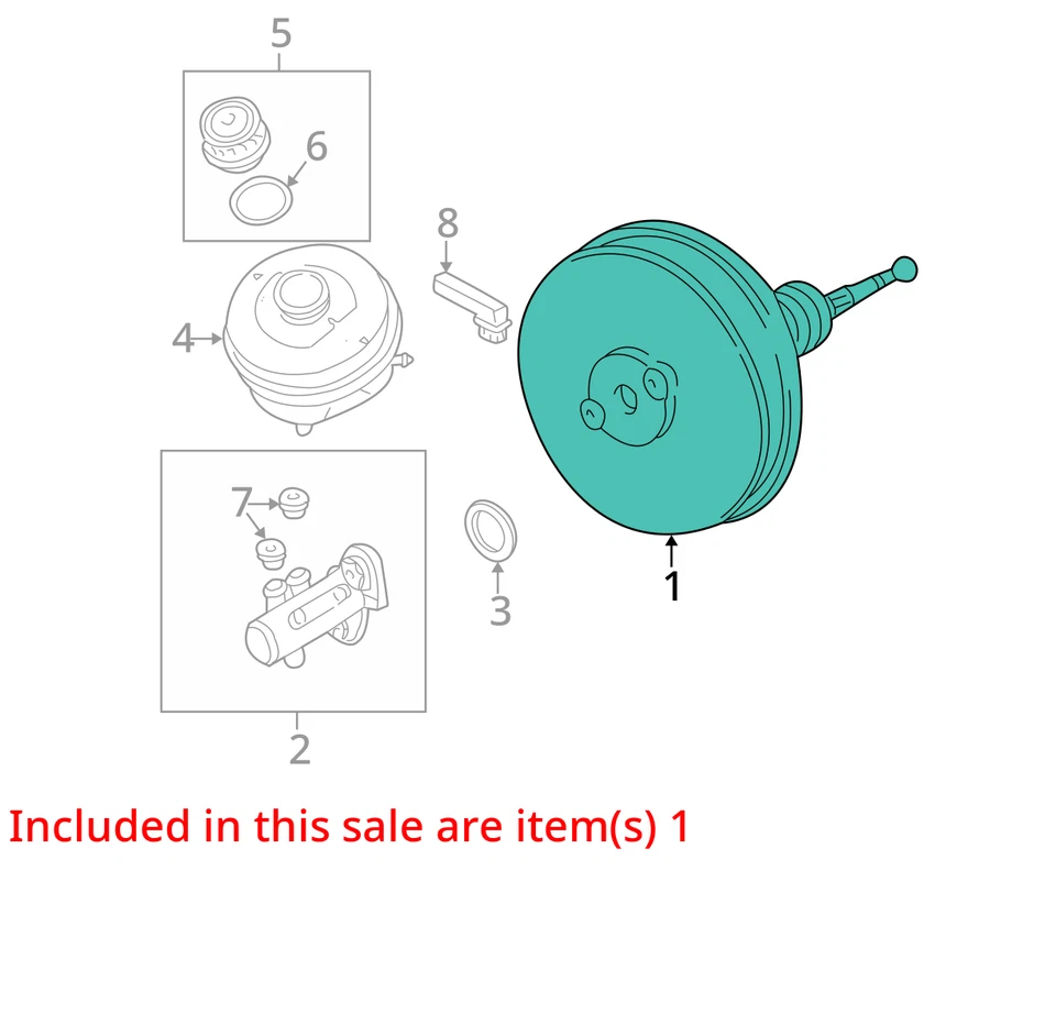 Booster de freio elétrico compatível com 01-05 AUDI ALLROAD 24795456 - Imagem 3 de 4