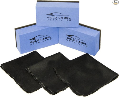 #ad Sponge Applicator Kit 3 Pack with Microfiber Cloths Perfect for Ceramic Coatin $26.99