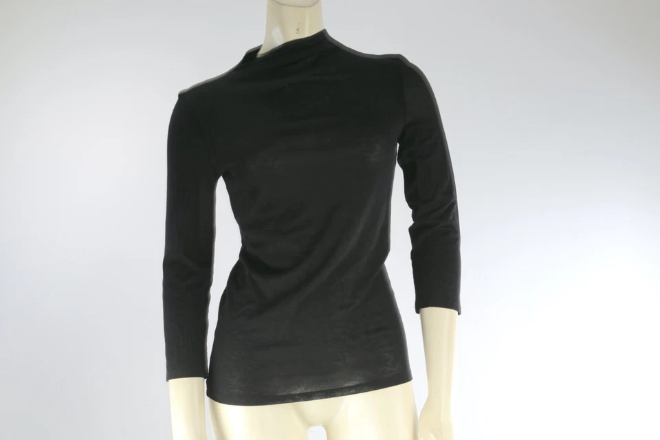Vince Black Turtleneck 3/4 Sleeve Top Size M - Image 3 of 4