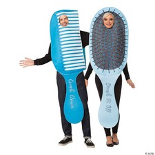 Rasta Imposta Comb and Brush Couples Halloween Costume Set, Adult One Size