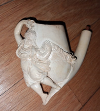 Superbe fourneau PIPE  EN ÉCUME DE MER SCULPTÉE jeune fille de joie galante