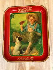 1931 Coca Cola Tray Norman Rockwell A Boy and His Dog 14 1/2