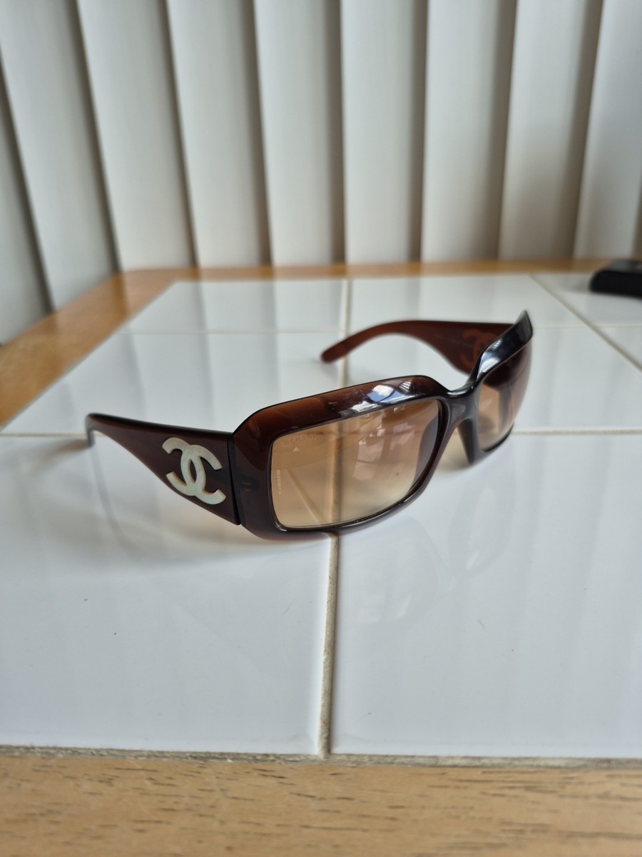 Vintage Chanel Mother of Pearl Brown Sunglasses 5076-H c.538