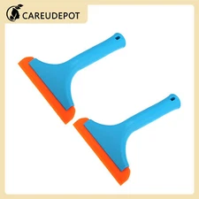 Universal Window Mirror Car Windshield Squeegee Silicone Blue Item of 2