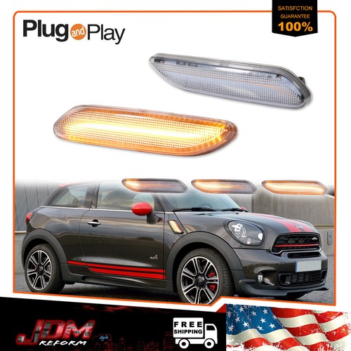For 11-16 Mini Cooper R60 R61 Sequential Clear Lens Front LED Side ...
