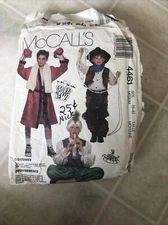 McCALLS 4461 SEW PATTERN HALLOWEEN COSTUME Boxer Cowboy Genie CHILD Size 6 - 8