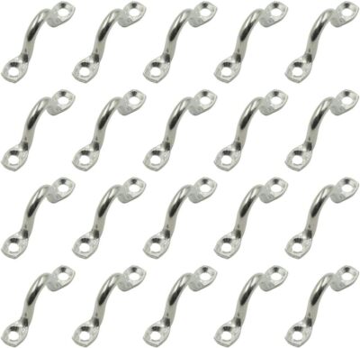 20 Pack Stainless Bimini Boat Top PAD Eye Tie Down Anchor Point footman's Loop