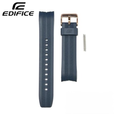 CASIO EDIFICE Genuine Navy Urethane Watch strap Band 10554207 for EFR-556PC-2AV