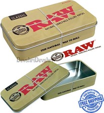 Raw CLASSIC UNHINGED METAL TIN Camping Storage Sewing Survival Tin Box