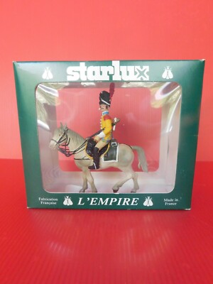 Figurine Starlux Cavalier 1er Empire, 1:32 (60mm) – Très Bel état, Avec Sa Boîte D'origine