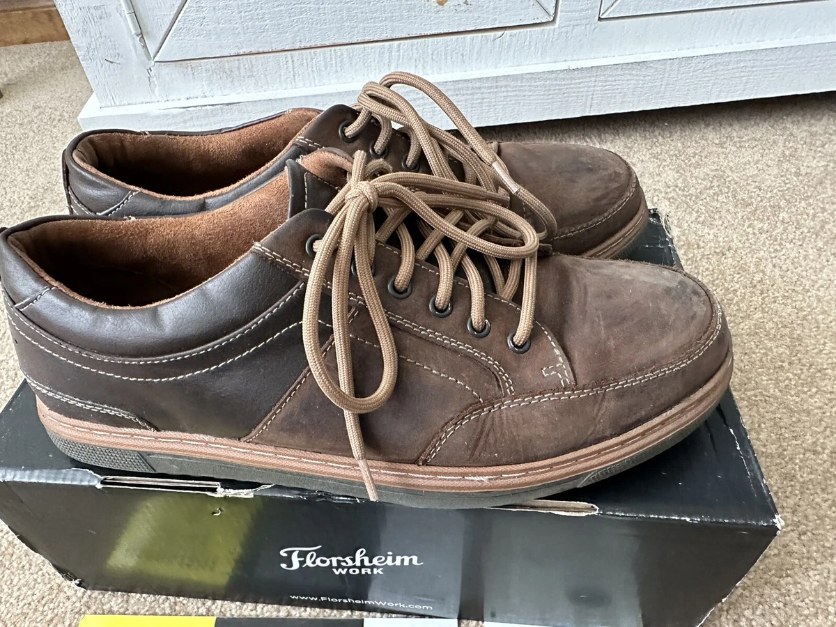 Florsheim Work ESD Shoes Mens 10D Gridley Steel Toe FS2600 Brown Leather  Lace Up eBay