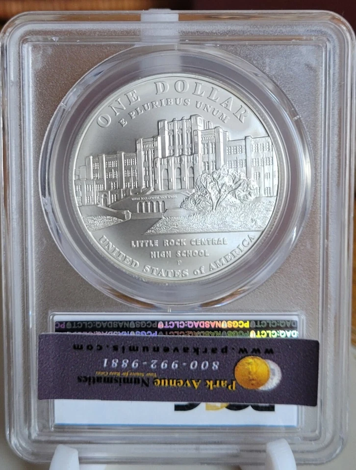 2007-P PCGS MS70 DESEGREGATION COMMEMORATIVE SILVER DOLLAR - Image 2 of 2