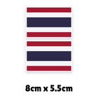 2pcs Thailand Flag Sticker Decal Waterproof Car Laptop Motorbike
