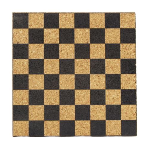 Portuguese Natural Cork Checkers Themed Trivet - 第 1/2 張圖片