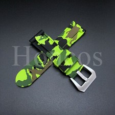 22mm 24mm 26mm Green Camouflage Rubber Strap Band Replacement fits for Invicta