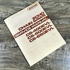 Echo Chainsaws Cs-400Evl Cs-500Evl Cs-650Evl Service Shop Repair Manual Overhaul