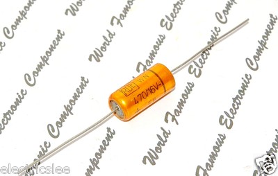 1pcs - ROE EB 470uF 16V Axial Electrolytic Capacitor