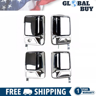 Front & Rear Exterior Door Handle Set For 1999-2016 Ford Excursion F450 Truck
