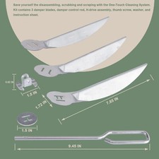 Kit sistema di pulizia one-touch 18-1/2 pollici per griglia Weber 90992 3618 7443 307443