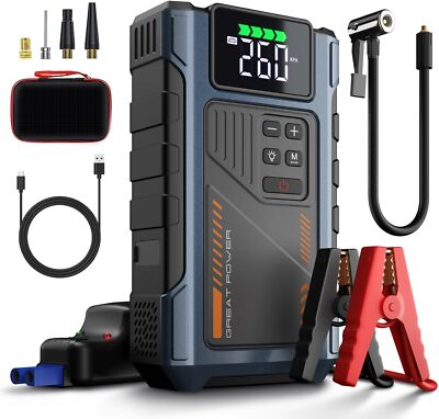 #ad #ad Geeneu 3000A Car Jump Starter Booster Jumper Portable Power Bank Battery Charge $59.80