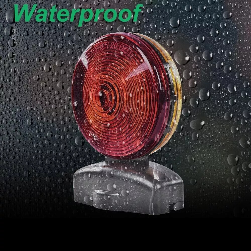 12V Magnetic Towing Tow Light Trailer RV Tow Dolly Tail Towed Amber/Red Lamp New