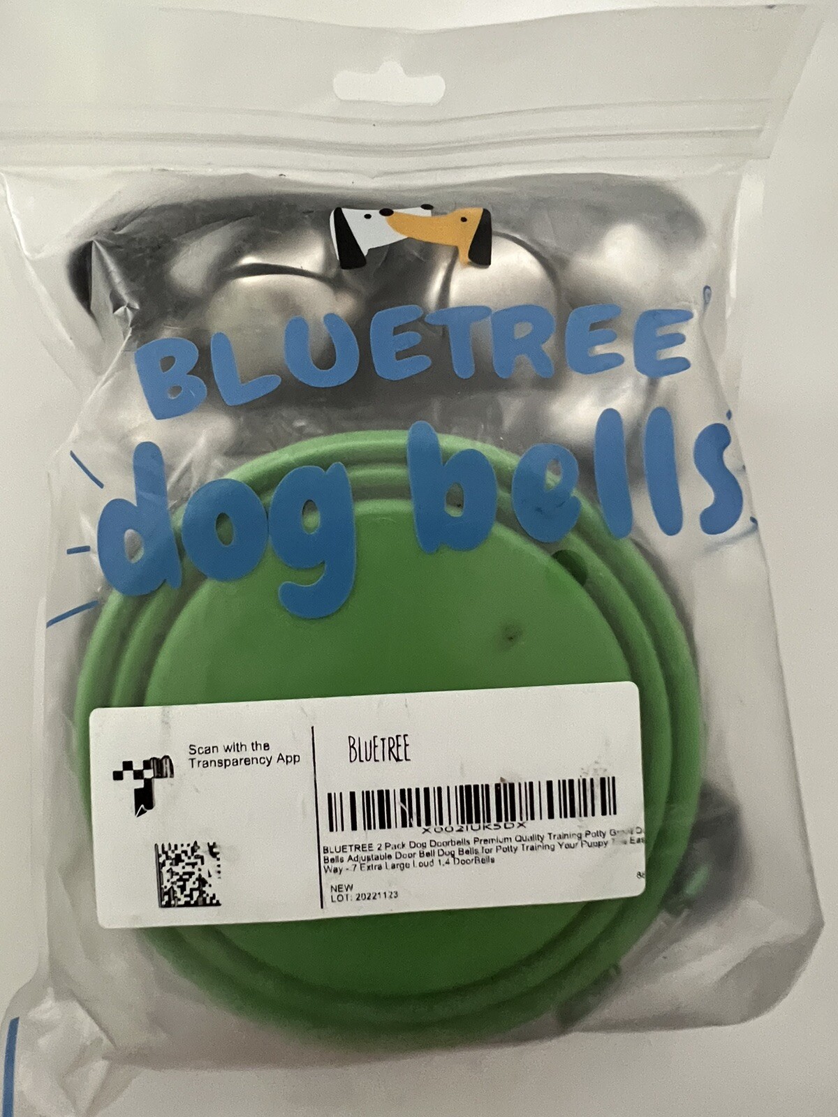 Set of 2 Puppy Potty Training Hanging Doorknob Bells + Travel Dog Bowl