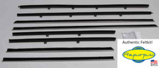 1961 1962 Chevy Impala 2-door Sedan Door Window Felt Fuzzie Rubber Seal 8 Pc Kit