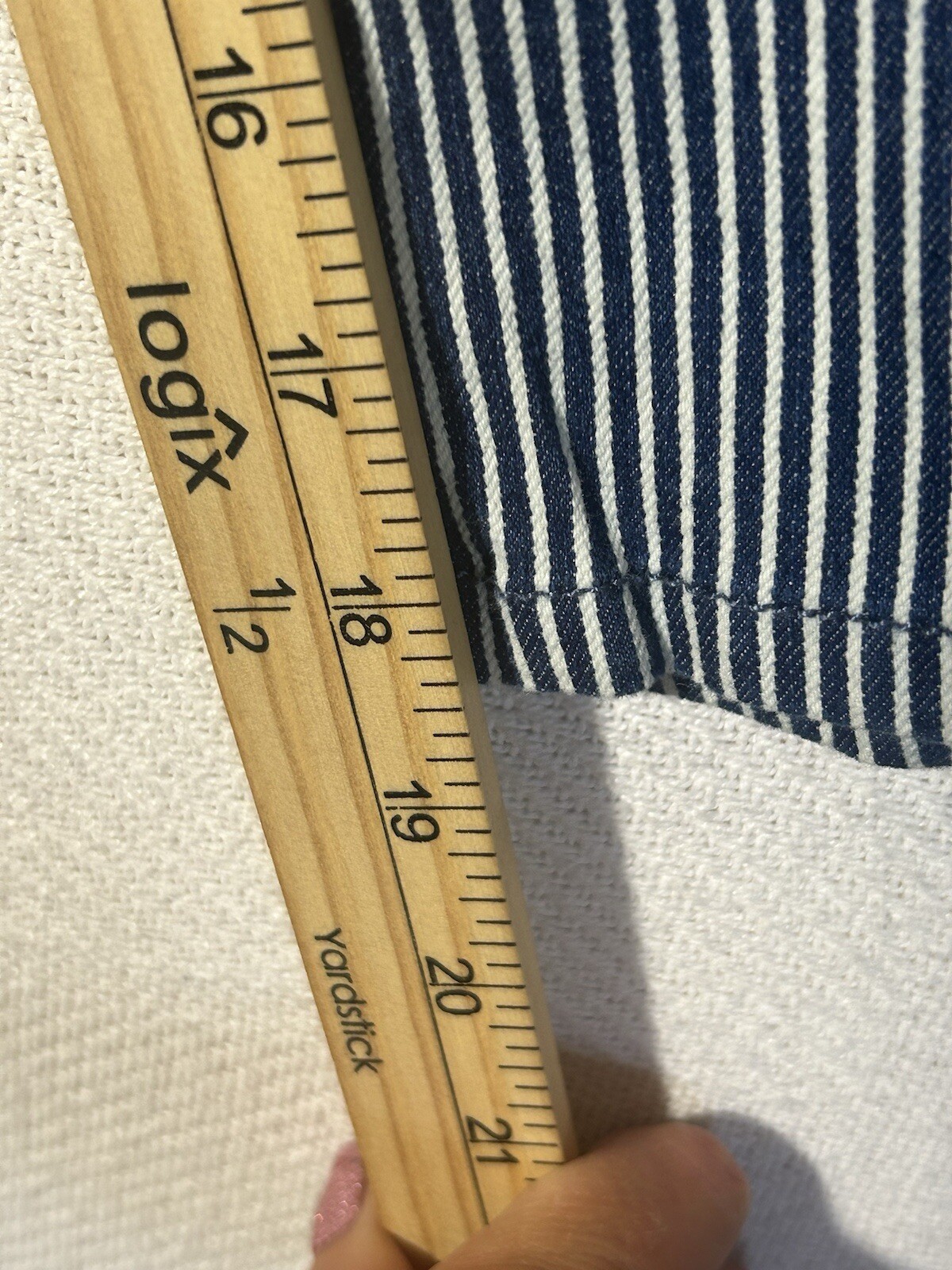 Ruby Road Petite Engineer Blue White Striped Pull… - image 10