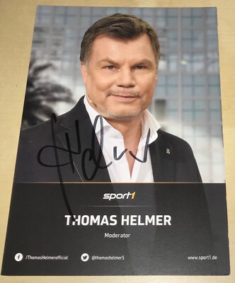 Thomas Helmer Original signierte Autogrammkarte Autogramm Bayern TV Sport 1 #19
