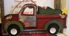 NEW NOEL FARMS 13 INCH RETRO RED PICKUP TRUCK CHRISTMAS HANGING DECOR