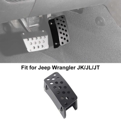for Jeep JK JL JT Anti-Slip Gas Pedal Extender Covers Foot Rest Accelerator Pads