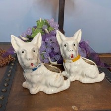 . Vintage Scottish Terrier Dog Indoor Garden Planter Pots