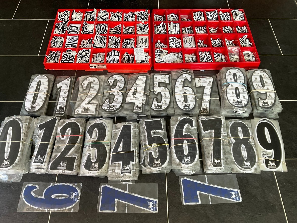 Lextra Premier League Shirt Letters Numbers Liverpool Arsenal Chelsea  1997-2007