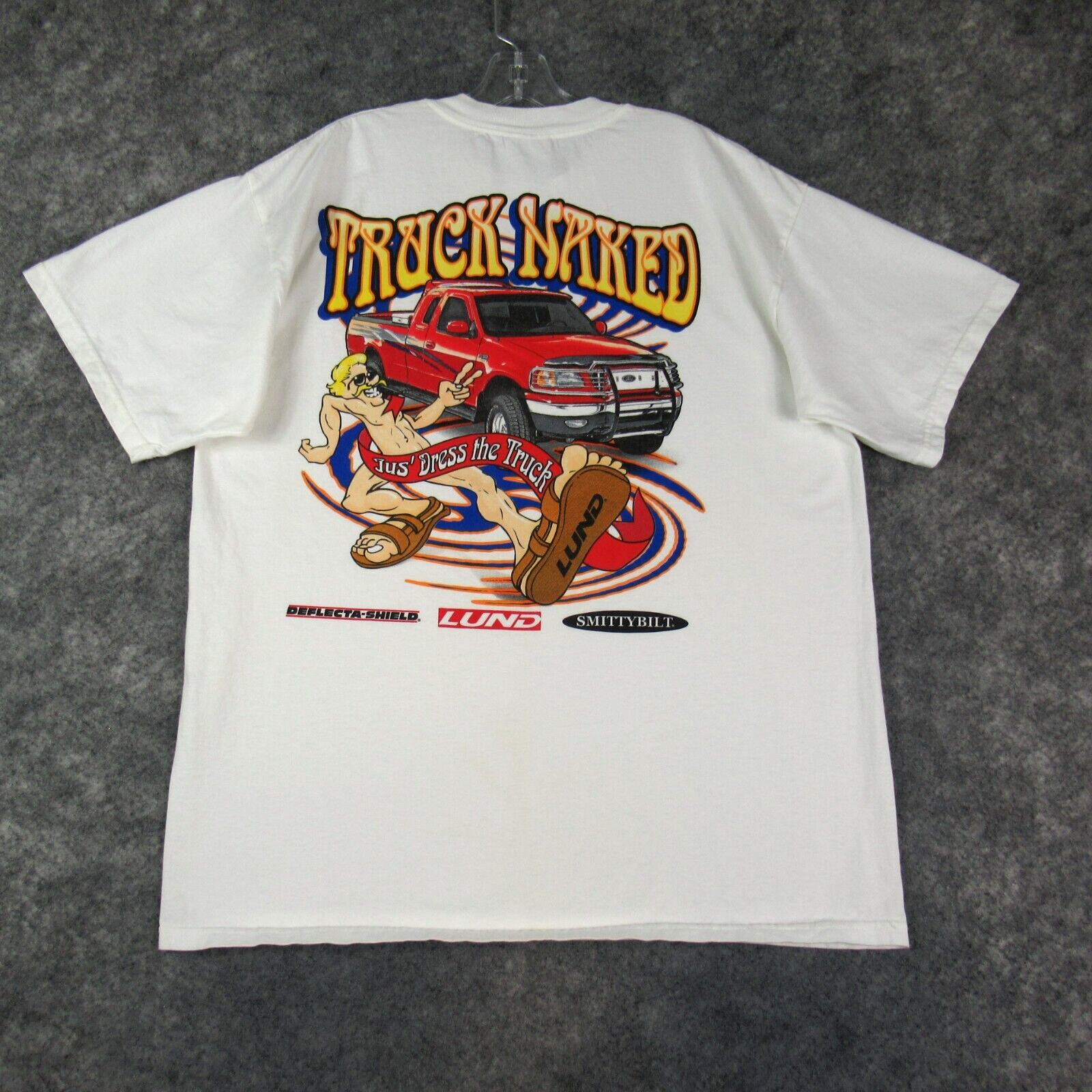 Lund Truck Accessories Mens XL White Graphic Tee Heavyweight Gildan