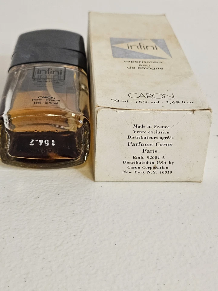 Caron Infini Vaporisateur 古龙水香精 1.69 盎司女式罕见带盒复古 — 第 3/4 张图片