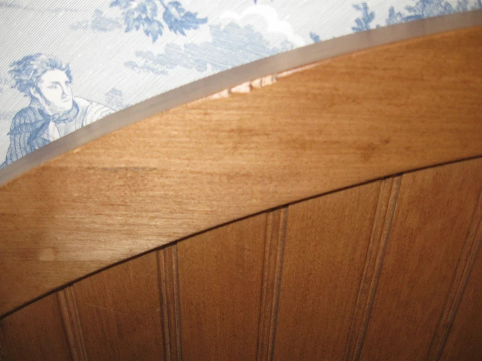 Cabecero individual doble Ethan Allen trigo colores campo panel arqueado 14 5673 Foto 3 de 4