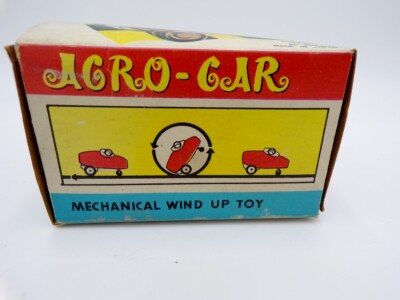 Vintage 60's Yoneya Toys YONE Japan Tin Wind Up Agro Car MIB
