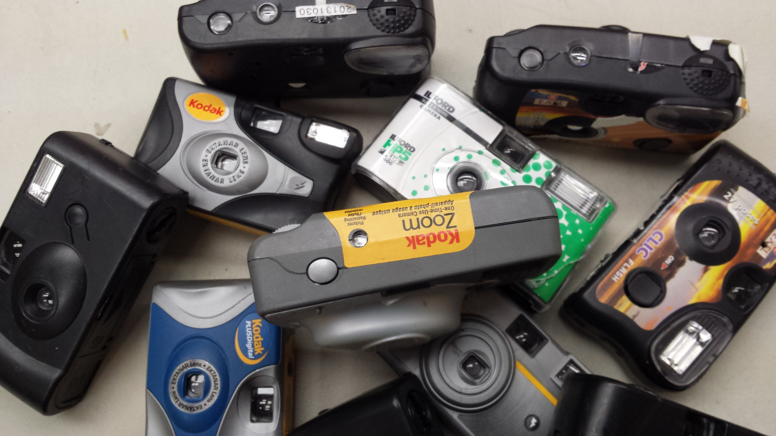Disposable Camera Shells - lot of 100 empty, random lot, for reloading ...