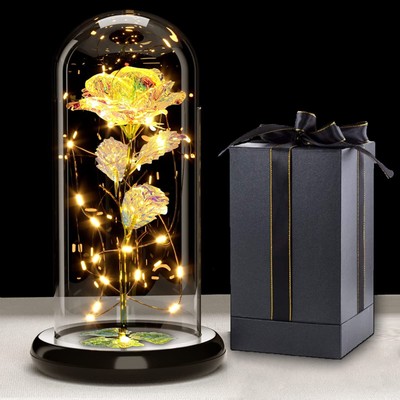 Muttertagsgeschenke für Frauen - Ewige Rose unter Glocke Blume Äther...