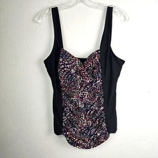 Beach Native Tankini Tummy Control Bra Shelf Sz 16 Resortwear Pool Beach