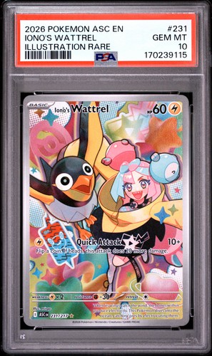 Iono's Wattrel graded PSA 10 for sale on eBay