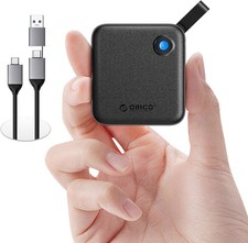 Portable SSD 512 GB with 2 in 1 USB C Cable, External Solid State Drives