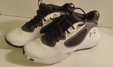 Under Armour Boys Lockdown 6 3025617-101 White,black Jet Grey Basketball Shoes 6