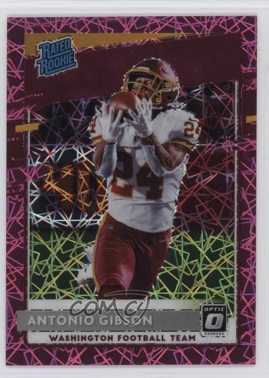 2020 Donruss Optic Rated Rookies Pink Velocity Prizm 27/79 Antonio Gibson 6o3